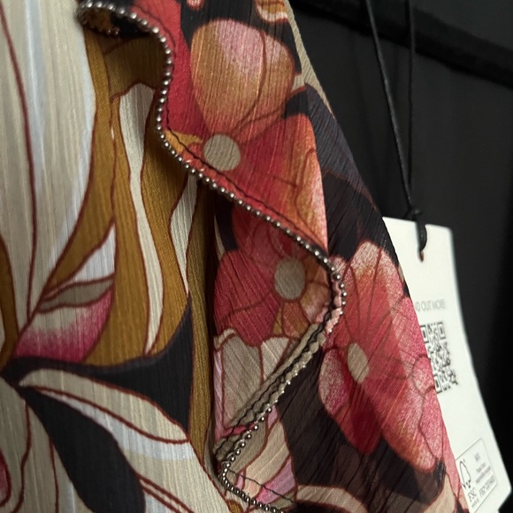 TED BAKER LONDON | Cecihly Ruffled Mini Dress With Metal Ball Trim Sz US 8 - Picture 6 of 7